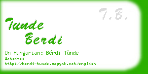 tunde berdi business card